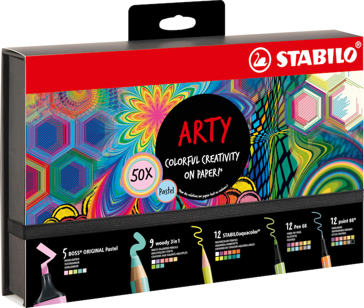 Actual product image STABILO Mixed Pastel Arty (Multicoloured, 50 x)