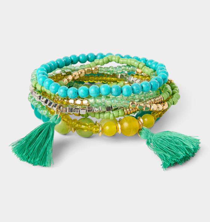 Immagine prodotto Joe Browns Different Size Bead Bracelet Set (Filo di cotone, METALLI, Perline di resina, Perline di vetro)