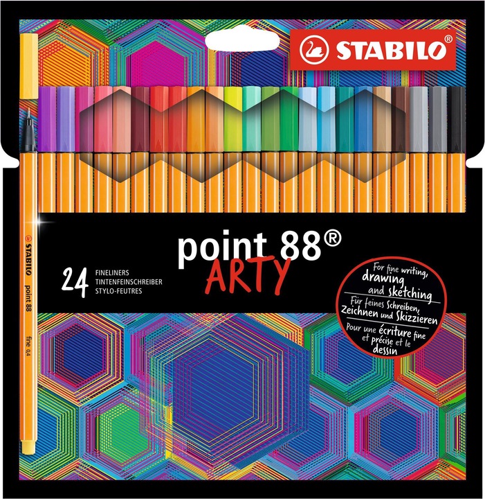 Produktbild STABILO Point 88 24er Etui Arty (Mehrfarbig, 24 x)