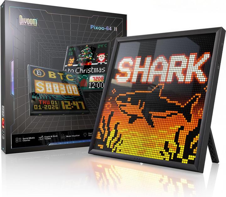 Produktbild Divoom Pixoo 64-II black (64 x 64 Pixel)