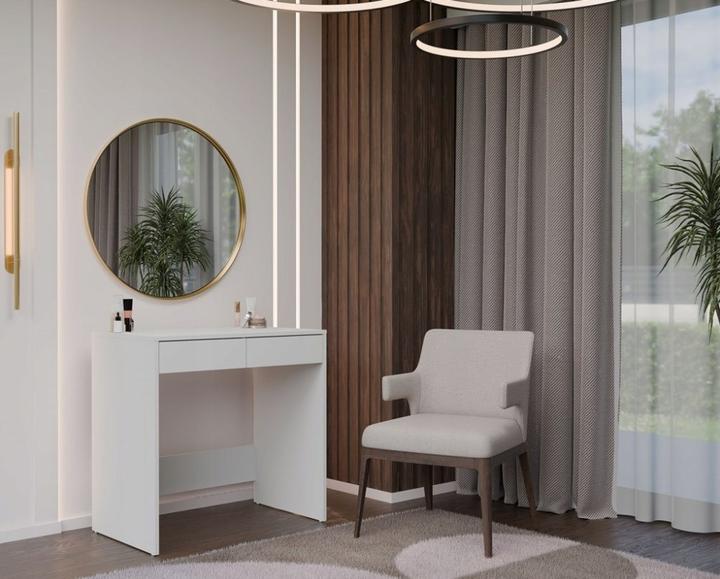 Image du produit Topeshop Schreibtisch MARINA 2S Weiss (81 x 50 x 80 cm)