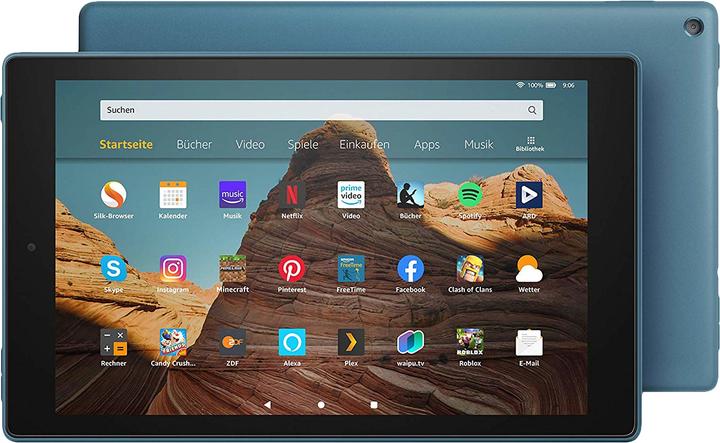 Produktbild Amazon Fire HD 10-Tablet,10.1 Zoll grosses Full HD-Display 1080p Dunkelblau mit Spezialangeboten (nur WLAN, 10.10", 32 GB, Blue)
