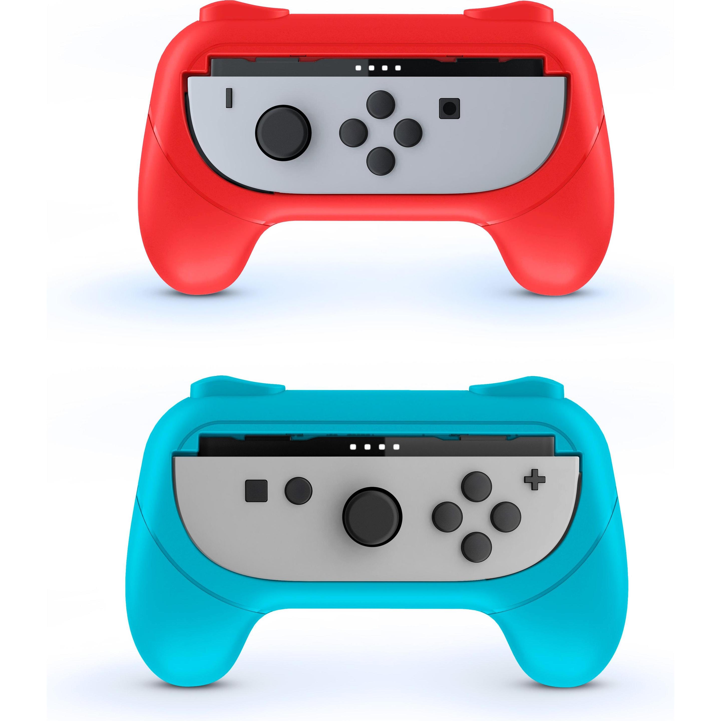 Nacon Gaming Joy-Con Grip Duo Pack (Switch), Accessori per controller gaming, Rosso, Blu