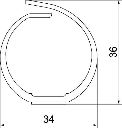 Productafbeelding OBO Bettermann Kabelkanaal VF flex 30 mm lijm 6132607 (50 cm)