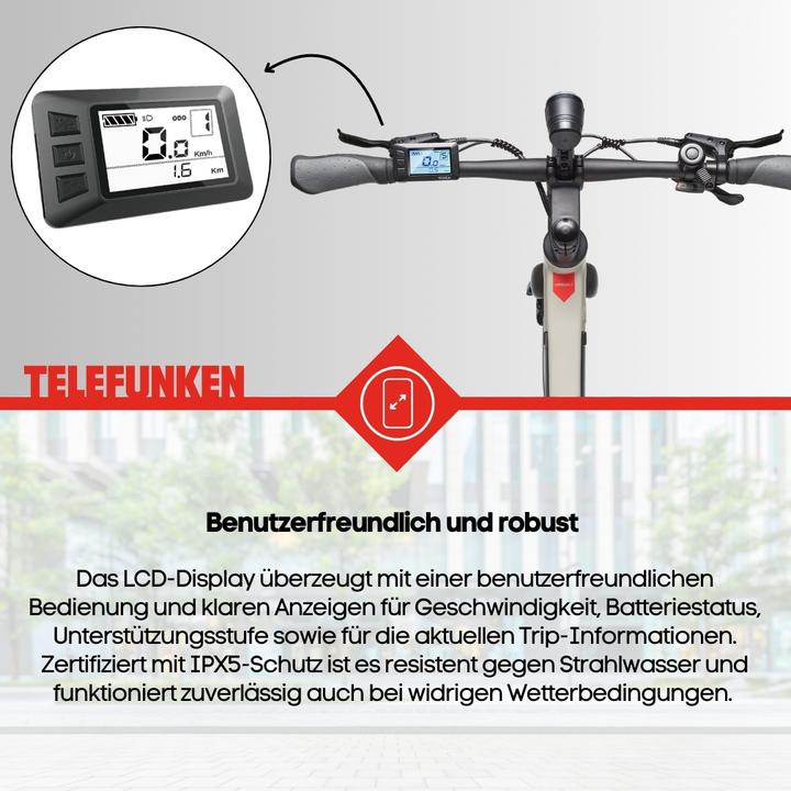 Actual product image Telefunken Urban E-Bike Damen UH210 28 Zoll Hinterradmotor 7-Gang Kettenschaltung (48 cm)