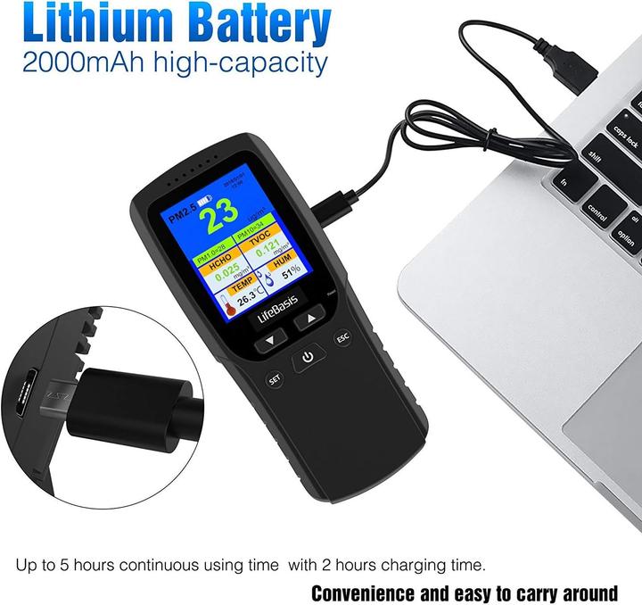 LifeBasis Formaldehyde meter (Thermometers)