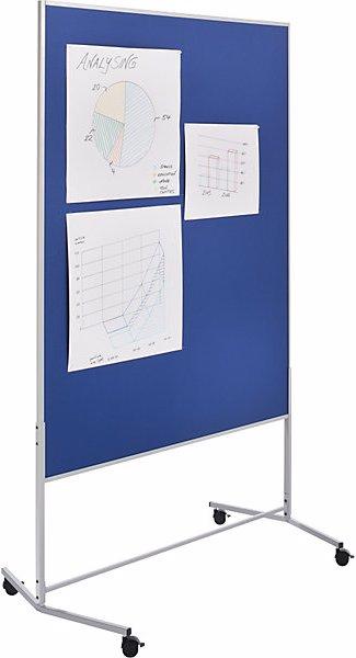 Immagine prodotto eurokraft basic Lavagna per presentazioni, con rotelle, rivestimento in tessuto, largh. x alt. (120 x 150 cm)