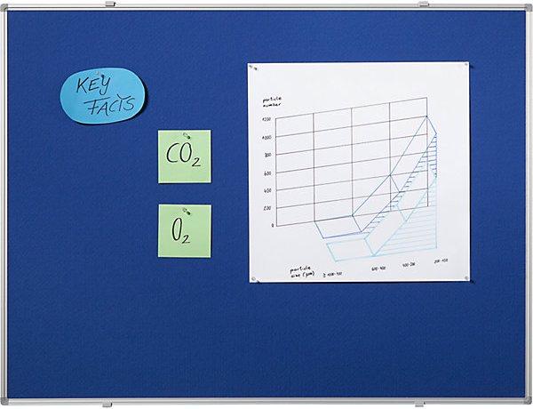 Immagine prodotto eurokraft basic Lavagna per spilli, tessuto, blu, largh. x alt. 1200 x 900 mm. (Bacheca, 1200 x 900 mm)