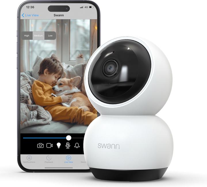 Image du produit Swann EVO Pan & Tilt WiFi Caméra de surveillance orientable (2560 x 1440 Pixels)