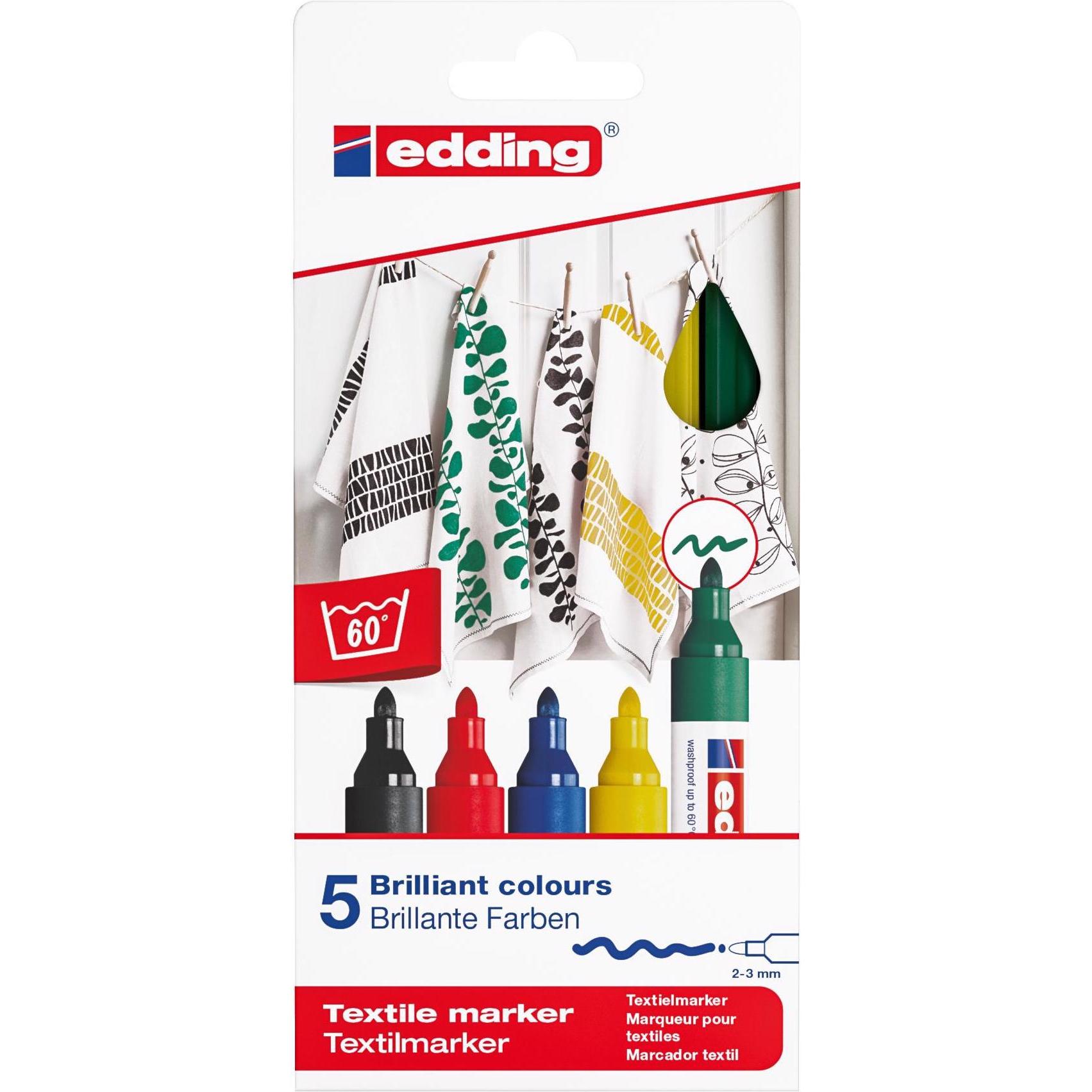 Edding, Marker, Textil Marker 4501 (Mehrfarbig, 3 mm, 12 x)