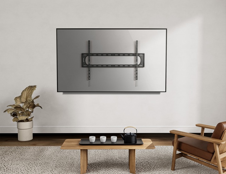 Produktbild Manhattan Ultraflache TV-Wandhalterung mit besonders hoher Traglast für Grossbildschirme, starr (Wand, 120", 120 kg)