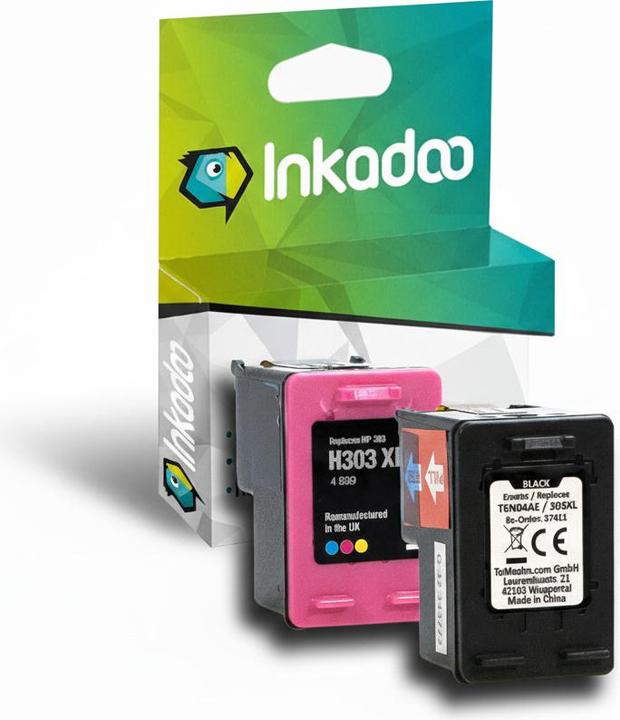 Actual product image Inkadoo Compatible with HP 3YN10AE / 303XL print head cartridge, multipack