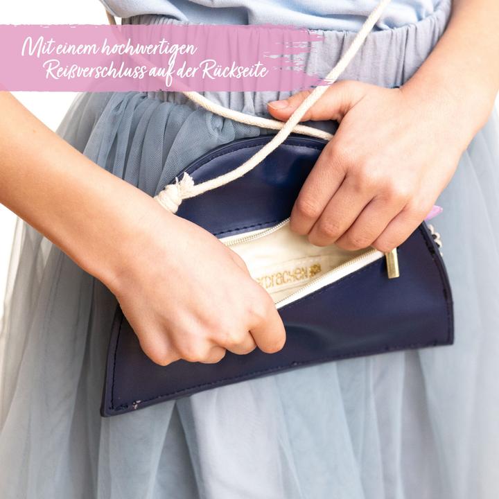 Immagine prodotto Papierdrachen Kinderhandtasche – Regenbogen blau