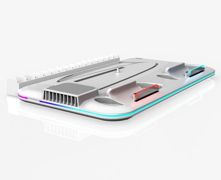 Actual product image iLike DZ504 Slim Multi Dock Station for Play Station 5 PS5 Controllers with Cooling fas&RGB (PS5)