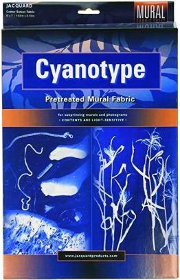 Actual product image Jacquard Cyanotype Cotton Cloth 152x213cm