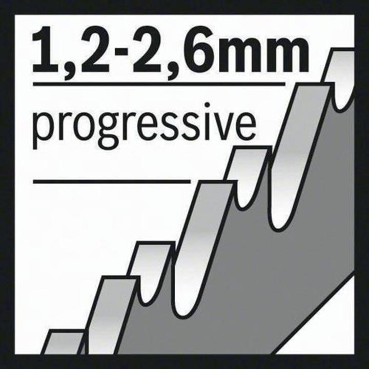 Produktbild Bosch Professional Zubehör PRO Metal thick and thin T123XF Stichsägeblatt, 100 mm, 5-tlg.