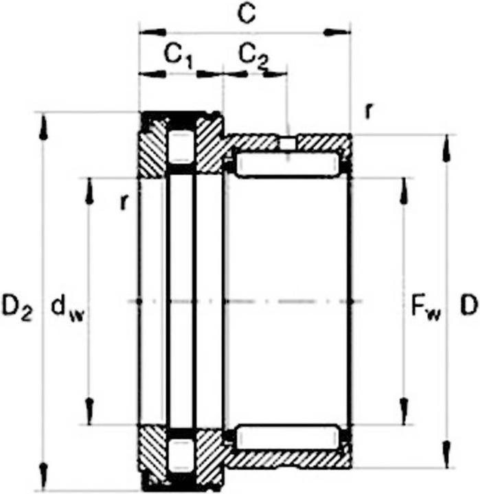 Produktbild UBC Bearing Rillenkugellager axial Nadel NKX Z DIN 5429