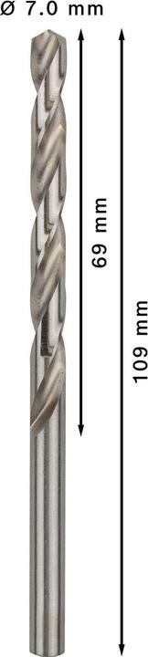 Produktbild Bosch Professional Zubehör PRO Metal HSS-G Spiralbohrer, 7 x 69 x 109 mm (7 mm)