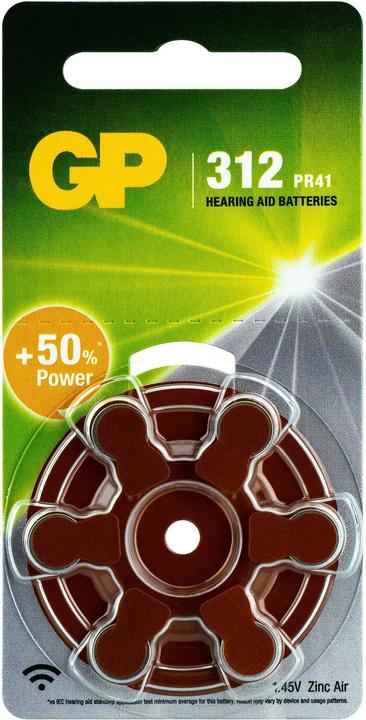 Produktbild GP Batteries GP Knopfzelle ZA312, 1.4V, 6 Stk. (6 Stk., CR2025, 170 mAh)