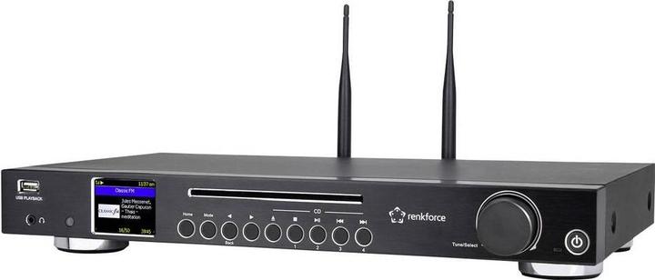 Produktbild Renkforce RF-DAB-IR1702 Internet CD-Radio DAB+, FM, Internet CD, Bluetooth®, DLNA, WLAN, Internetradio Inkl. (DAB+, FM, Internetradio, Bluetooth, WLAN)