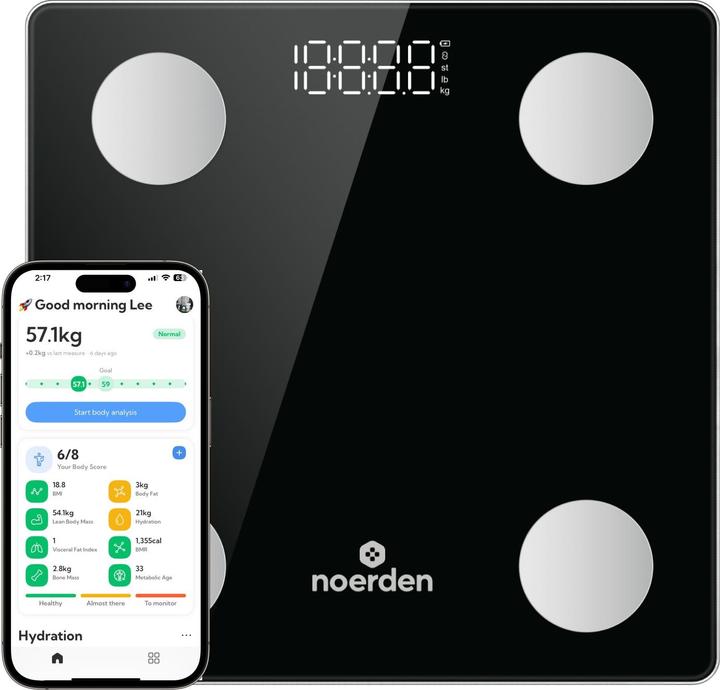 Produktbild Noerden VITA Smarte Personenwaage mit Bluetooth schwarz