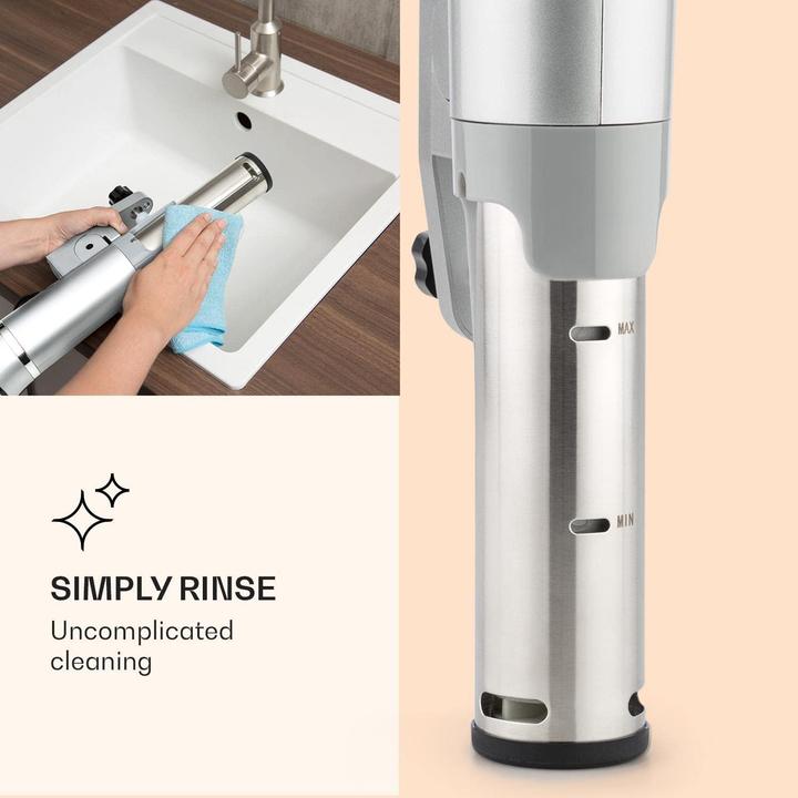 Produktbild Klarstein Quickstick Sous Vide Garer Flex Silberfarben