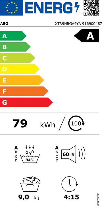 Energie-Label AEG () (9 kg, Rechts)