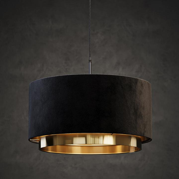 Immagine prodotto Vichy Hängeleuchter Goldamo, Schwarz/Gold (E27)
