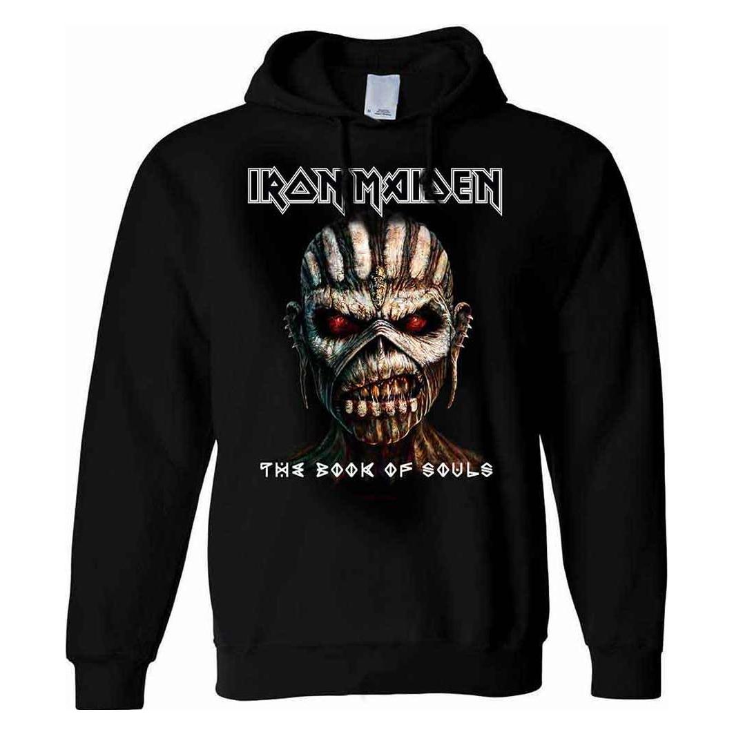 Iron Maiden, Herren, Pullover, The Book Of Souls (Hoodie), Schwarz, (L)