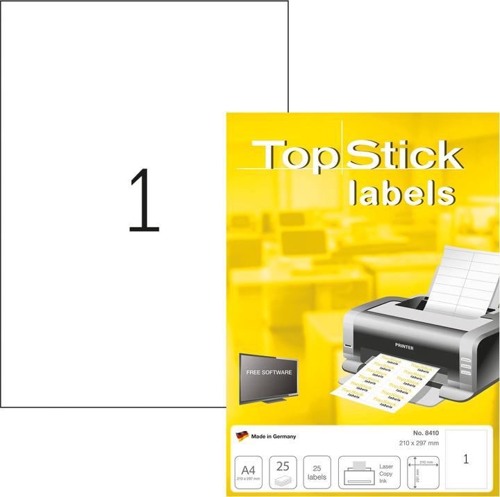 Produktbild TopStick Universal Etiketten A4