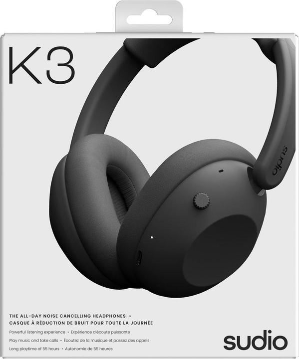Produktbild Sudio K3 Black (ANC, 55 h, Kabellos)