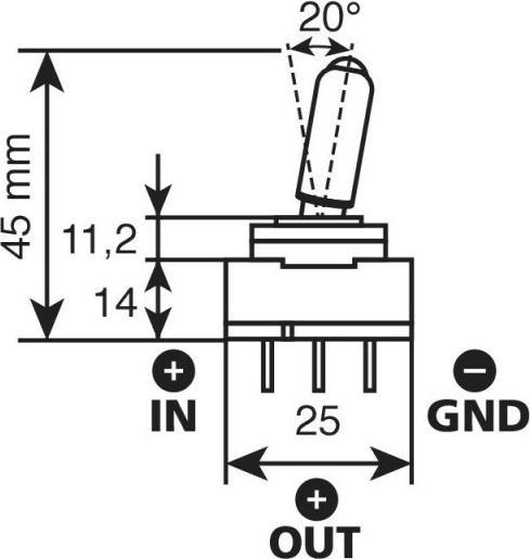 Image du produit Lampa Interrupteur à bascule, 3 contacts - 12/24V - Vert - 20A
