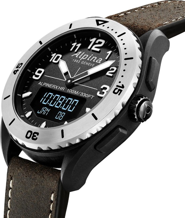 Produktbild Alpina Watch Alpiner X Alive (Digitaluhr, Schrittzähler, Uhr mit Schmuckstein, 45 mm)