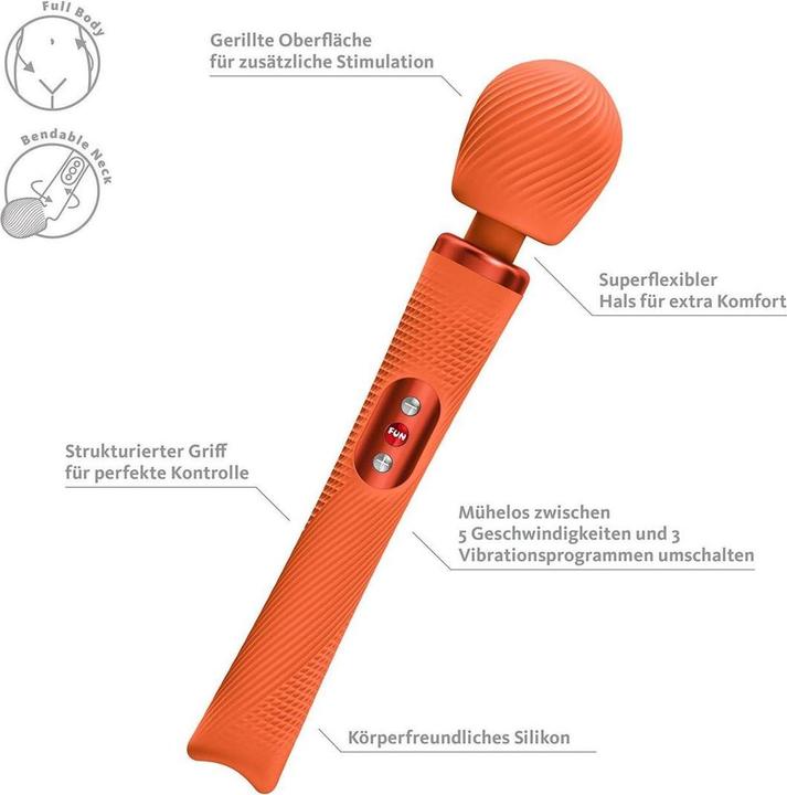 Actual product image Fun Factory - Vim Wand Vibrator Orange