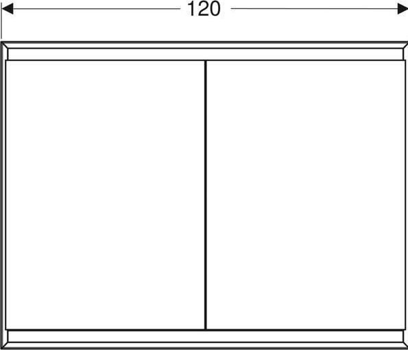 Produktbild Geberit ONE Spiegelschrank mit ComfortLight, 2 Türen, Unterputzmontage, 120x90x15cm, 505.805.00.