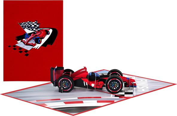 Actual product image MU Classic 3D Pop-Up Grusskarte Formel 1 Rennwagen (1 pcs.)
