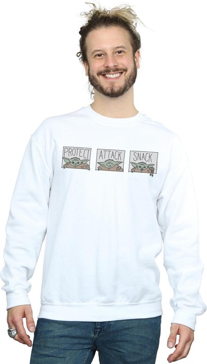 Actual product image Star Wars Mens The Mandalorian The Child Tiles Sweatshirt (3XL)