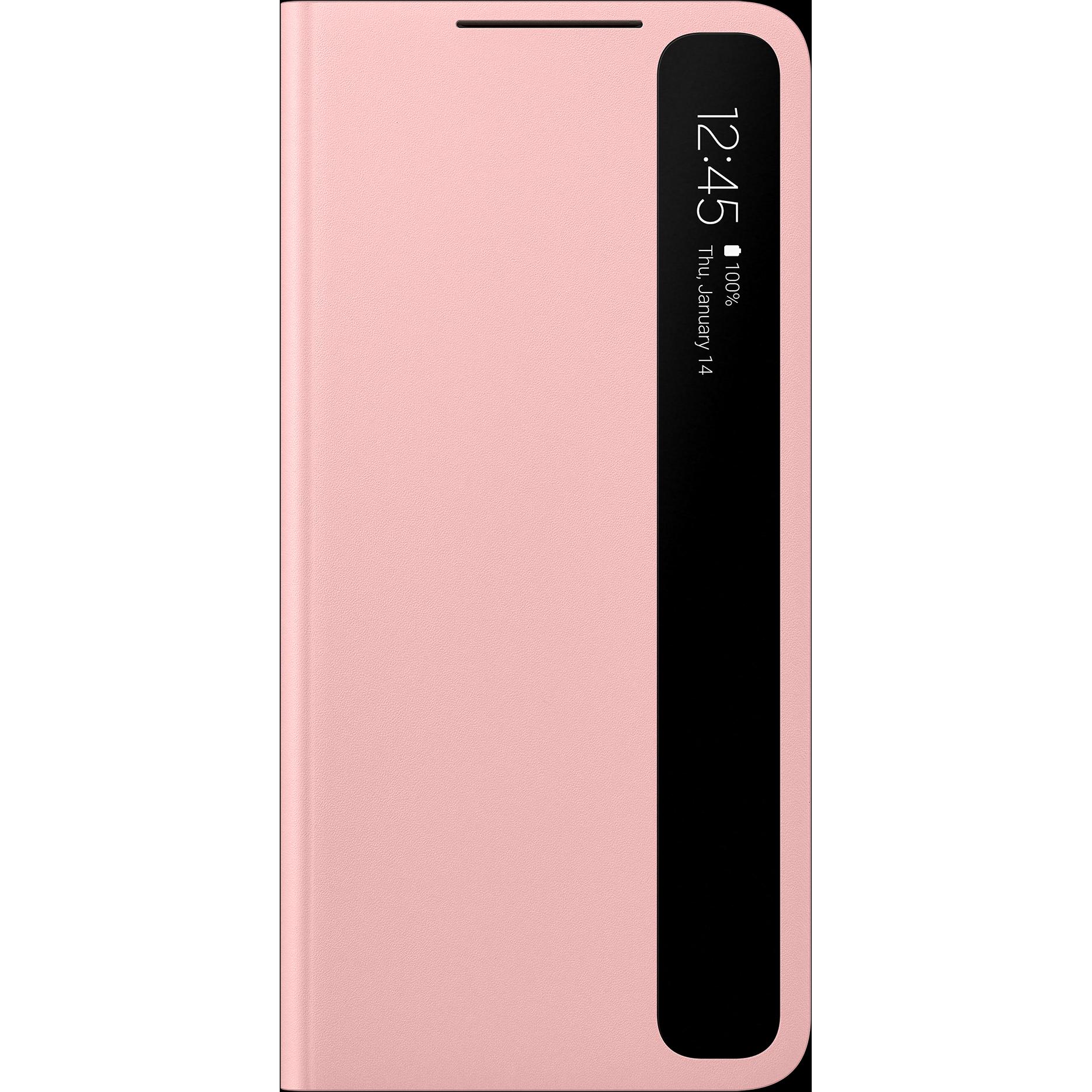 Samsung Smart Clear View Cover (Samsung Galaxy S21+), Smartphone Hülle, Pink
