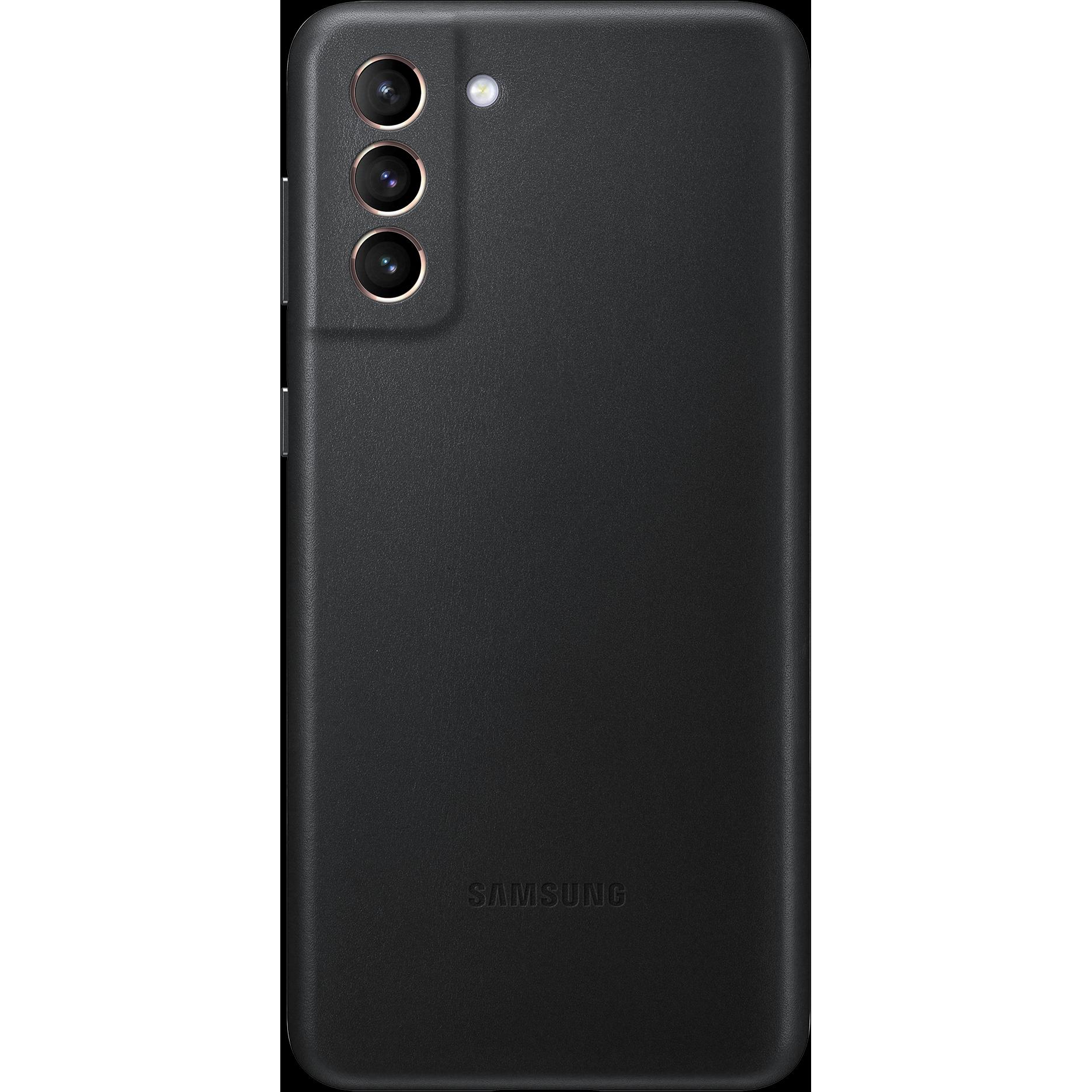 Samsung Leather Cover (Samsung Galaxy S21+ 5G), Smartphone Hülle, Schwarz