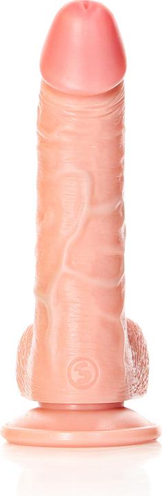 Produktbild RealRock Curved Realistic Dildo with Balls and Suction Cup - 6"/ 15,5 cm