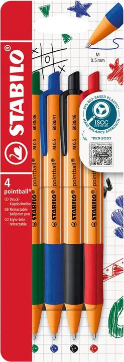Immagine prodotto STABILO biro retrattili pointball (4x)