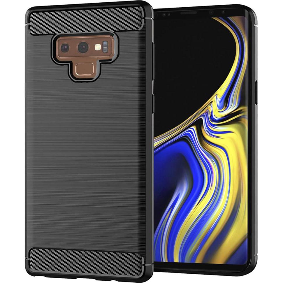 Techsuit - Carbon Silicone - Samsung Galaxy Note 9 - Black (Samsung Galaxy Note 9), Cover smartphone, Nero