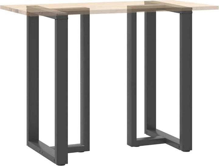 Produktbild vidaXL Bartischbeine T-Form 2 Stk. Anthrazit 60x35x(101-102) cm Stahl