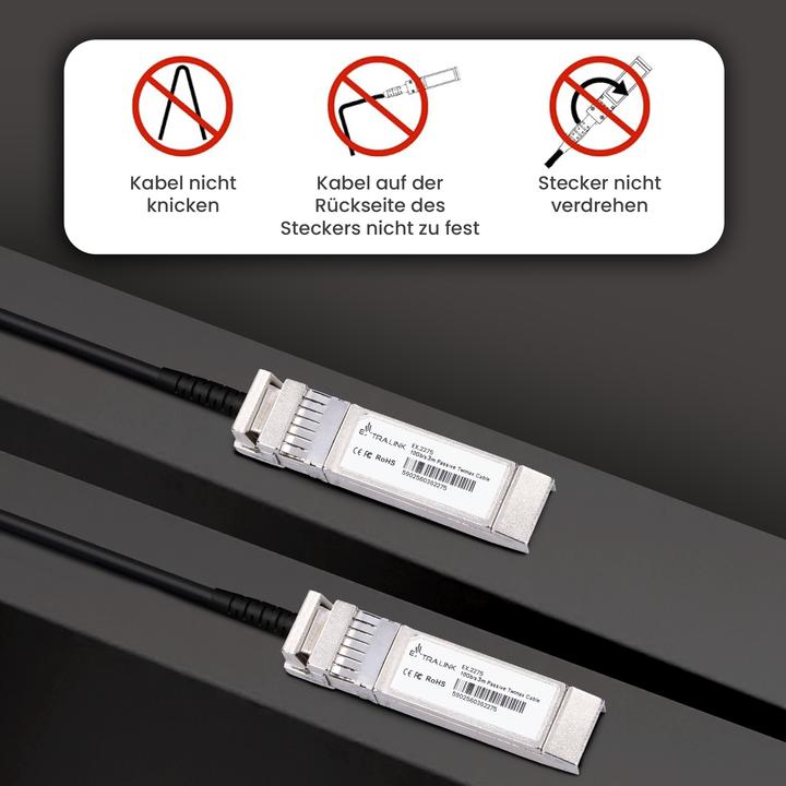 Actual product image Extralink DAC SFP+ | SFP+ DAC Cable |,, AWG30