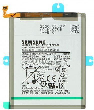 Actual product image Samsung EB-BA715ABY Battery Li-Ion 4500mAh (Service pack)
