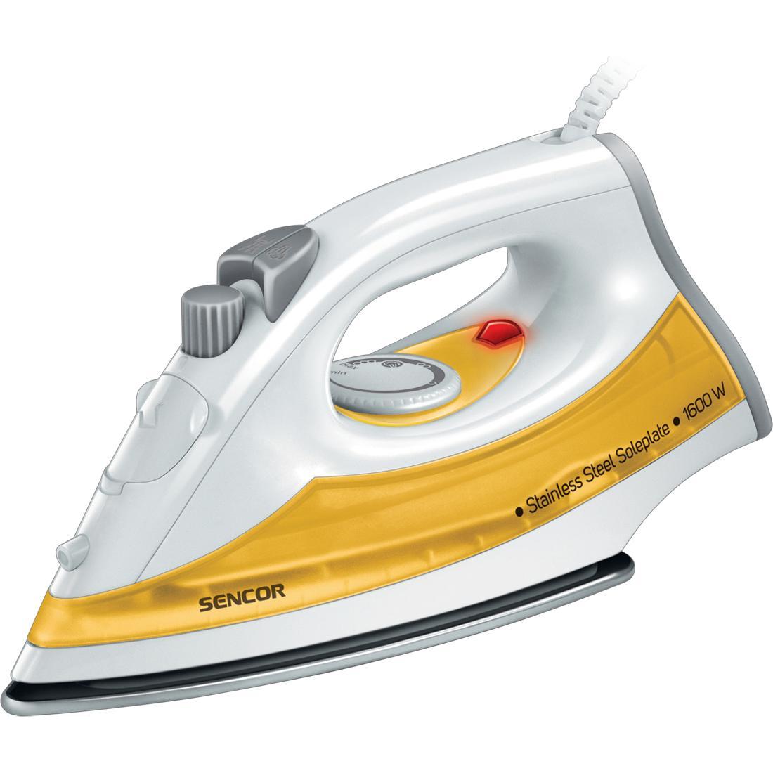 Sencor SSI 2028YL iron Dry & Steam iron Stainless Steel soleplate Orange, White, Bügeleisen, Weiss, Orange