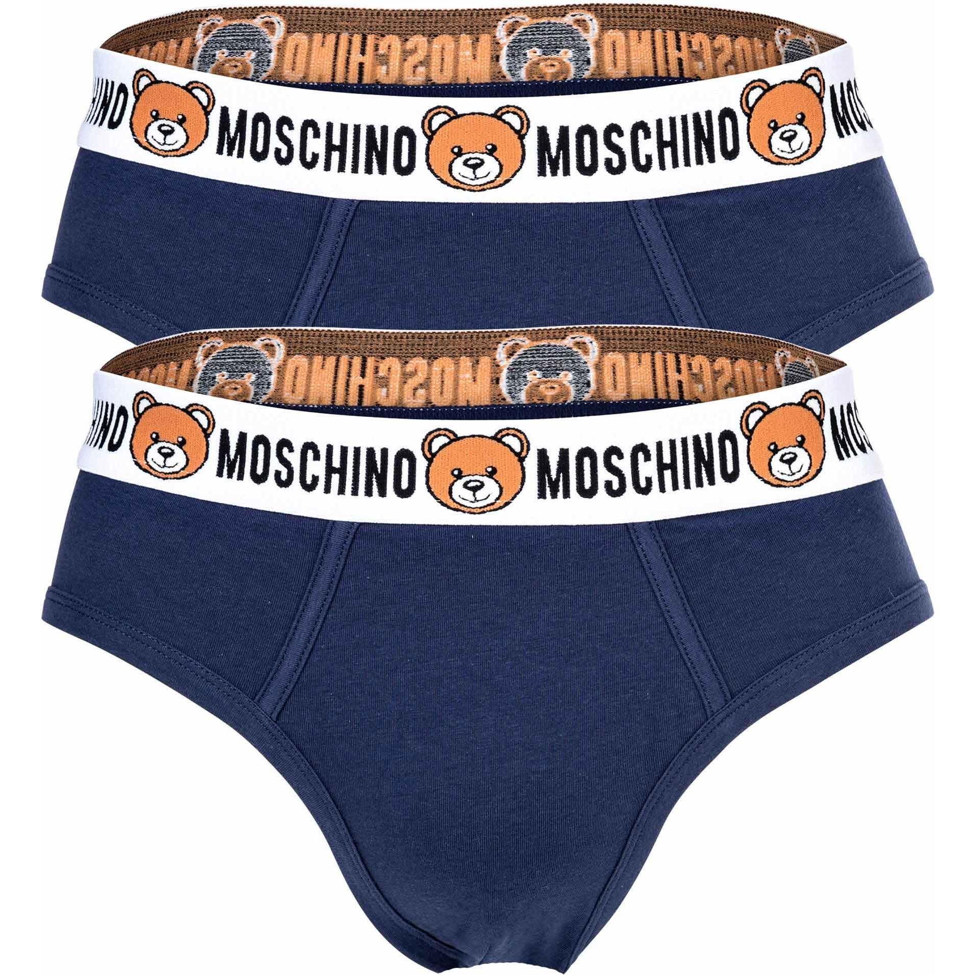 Moschino, Herren, Unterhosen, Slip Casual Bequem sitzend, Blau, (XXL, 2er Pack)