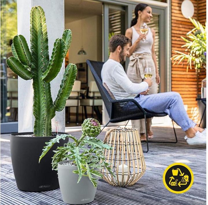 Produktbild Lechuza CLASSICO Color Eco 21 Komplettset Dunkelgrau/Grau (22 x 21.50 x 20.50 cm)