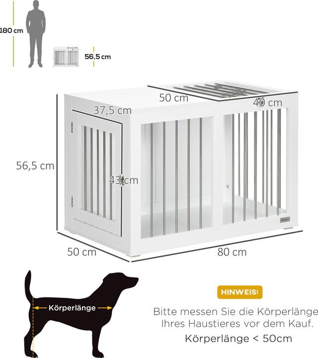 Image du produit PawHut Cage pour chiens avec portes verrouillables (Chenil pour chiens)