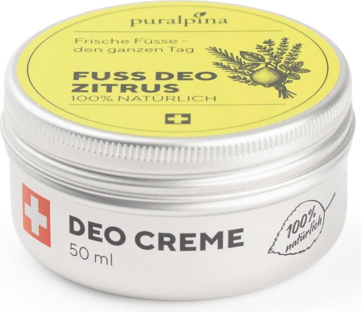 Puralpina Fuss Deo Creme Zitrus Dose 50 ml (Fussdeodorant & -puder, 50 ml)